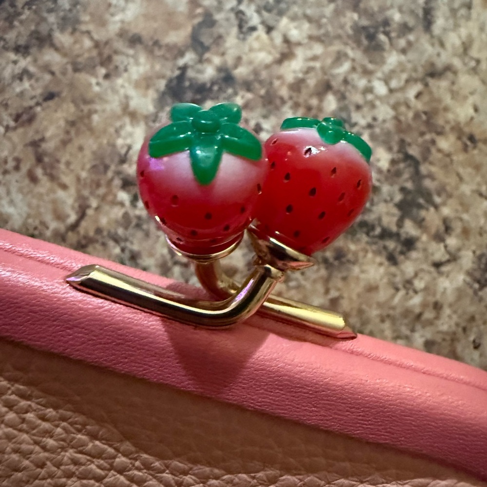 Coach Pink and Tan Wristlet Coin pouch - Picture 4 of 5